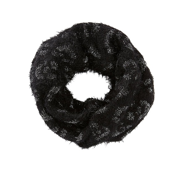 Leopard Patterned Metallic Infinity Scarf - Picture 2 of 2